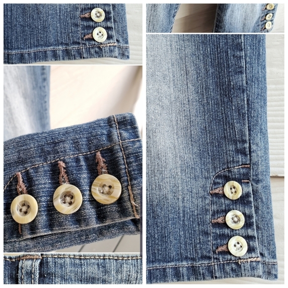 Candie's Button-Accent Denim Bermuda Shorts - Picture 11 of 16